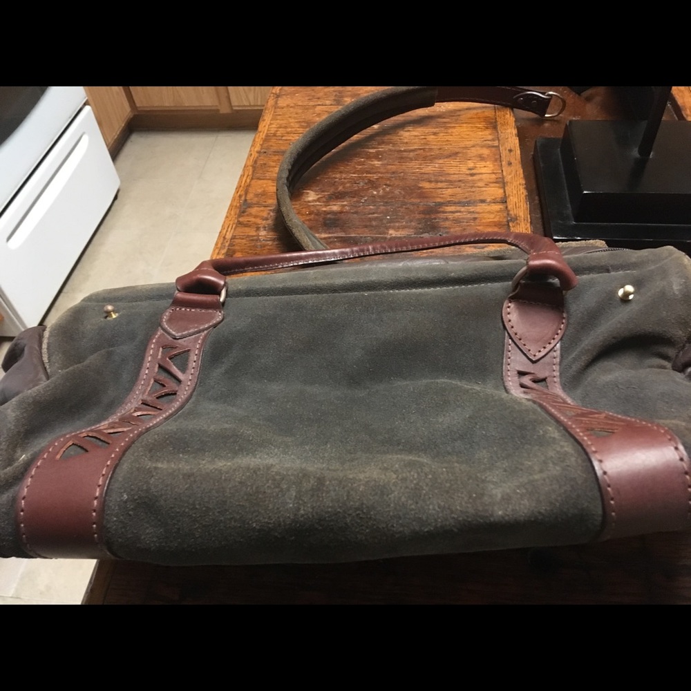 Leather tote bag